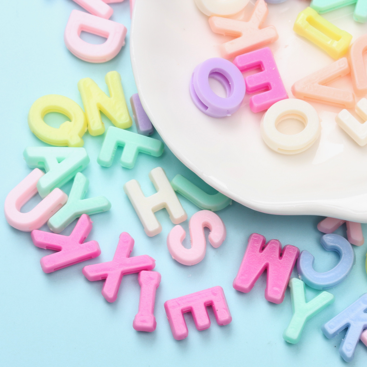 Jewelry Making For 5 Year Old - Cuentas redondas con letras sueltas para
