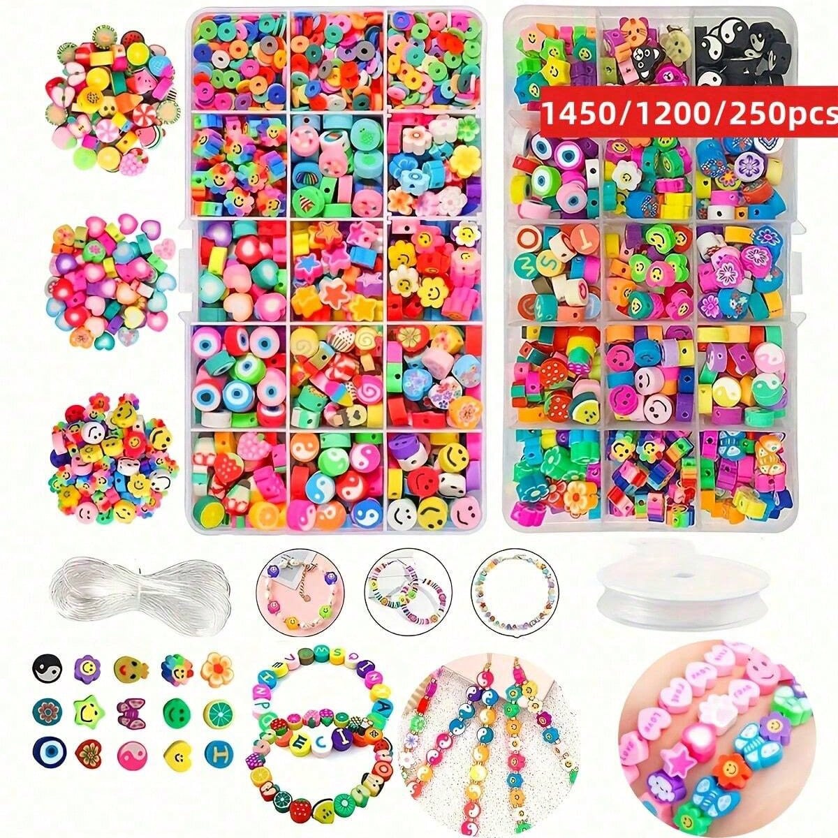 Jewelry Making Wire - Juego de 1450/1200/250 Piezas de Cuentas