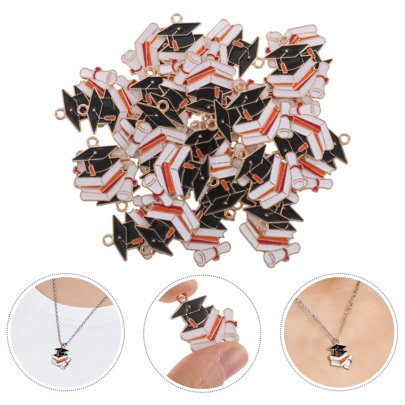 Jewelry Making Diploma - 50 piezas de colgantes de gorro