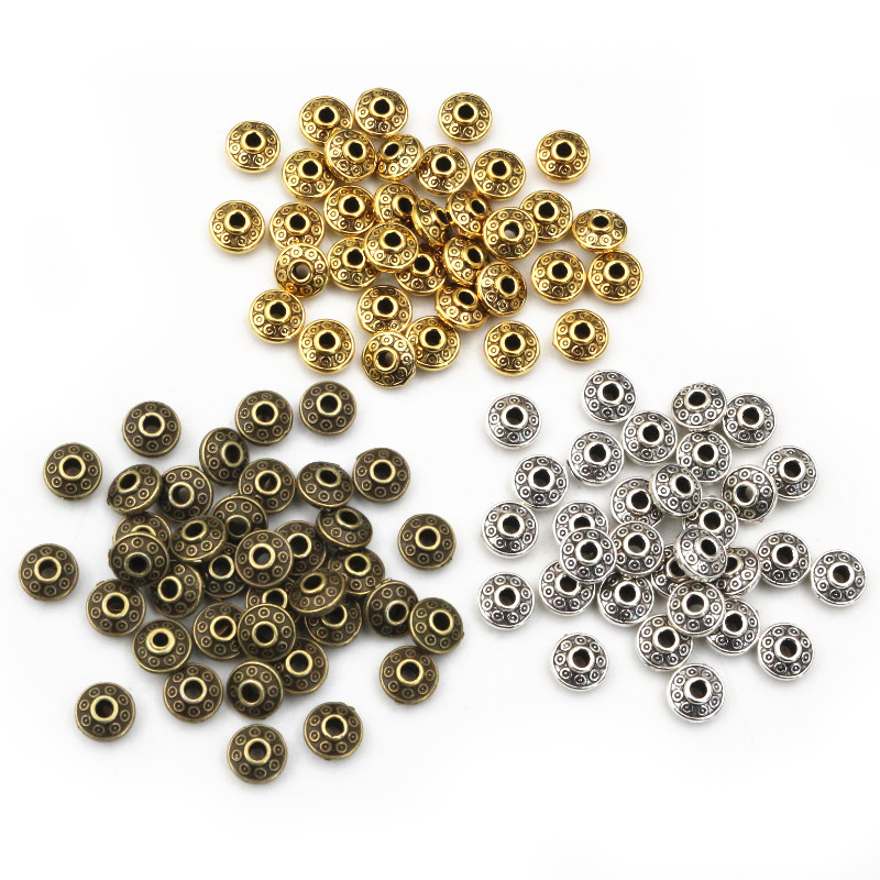 Eyepin Ball End - 100 piezas 6x6x3,5mm bronce antiguo chapado