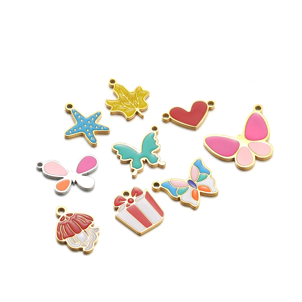 5 uds. De dijes de corazón de  - Jewelry Making For 5 Year Old reseña y precio