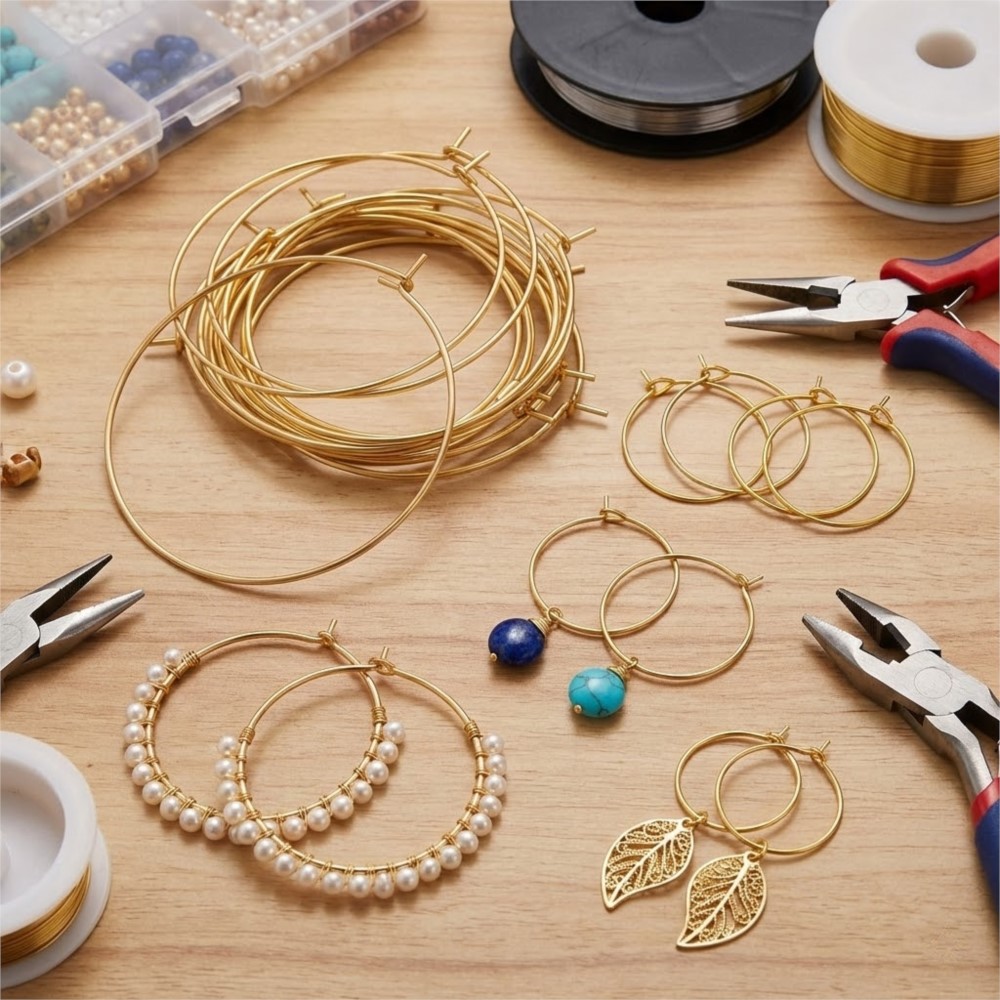 50 Piezas de Aros de Acero Ino - Jewelry Making Wire reseña y precio