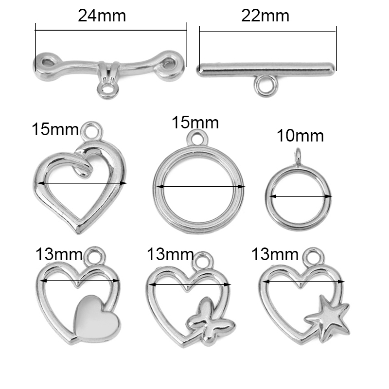 5 juegos de cierres OT de acer - Jewelry Making Materials reseña y precio