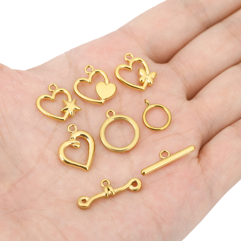 5 juegos de cierres OT de acer - Jewelry Making Materials reseña y precio